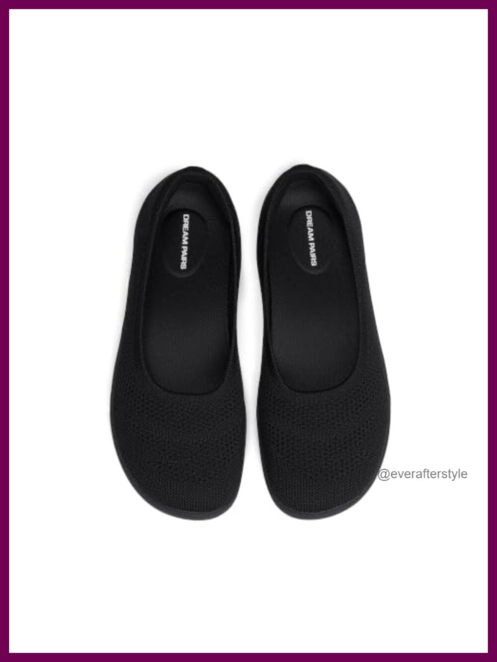 Wide Toe Ballet Flats Knit Washable Cushioned Comfort Shoes